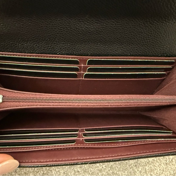 Brand New Chanel Black Quilted Wallet with Silver Logo - Picture 6 of 10